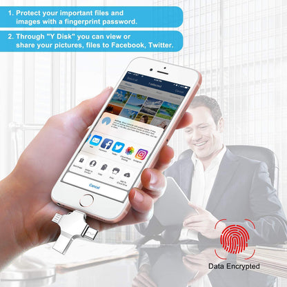 4 in 1 Smart USB Drive for ALL iPhone, iPad & NEW Android